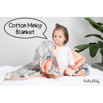 Cotton and cheap minky blanket